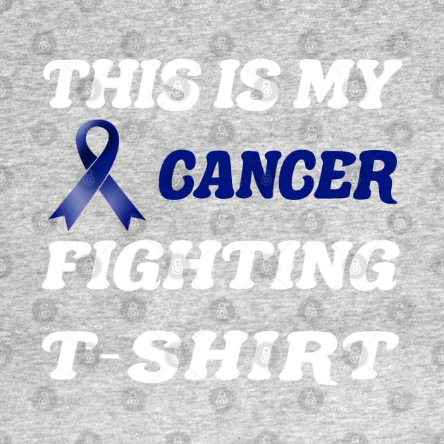 Colon Cancer Dark Blue Ribbon Fighting by MarYouLi